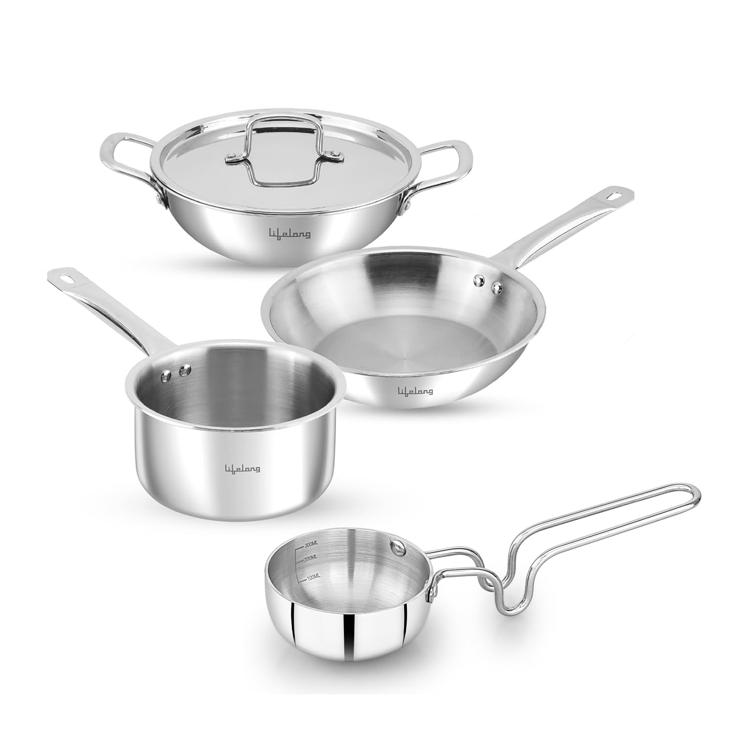 Lifelong Triply Cookware Set - 3 Piece -9