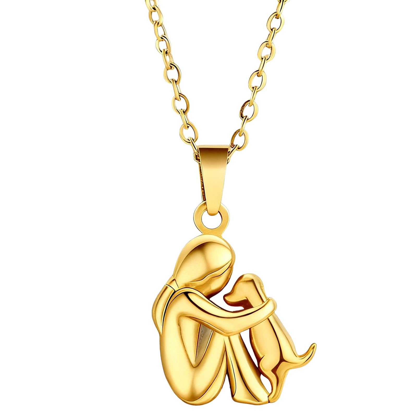 Collar de plata con colgante de animal para niña y perro/gato, cadena de plata dorada, sencilla, personalizada y de moda, regalo para mujeres, mujeres y niñas