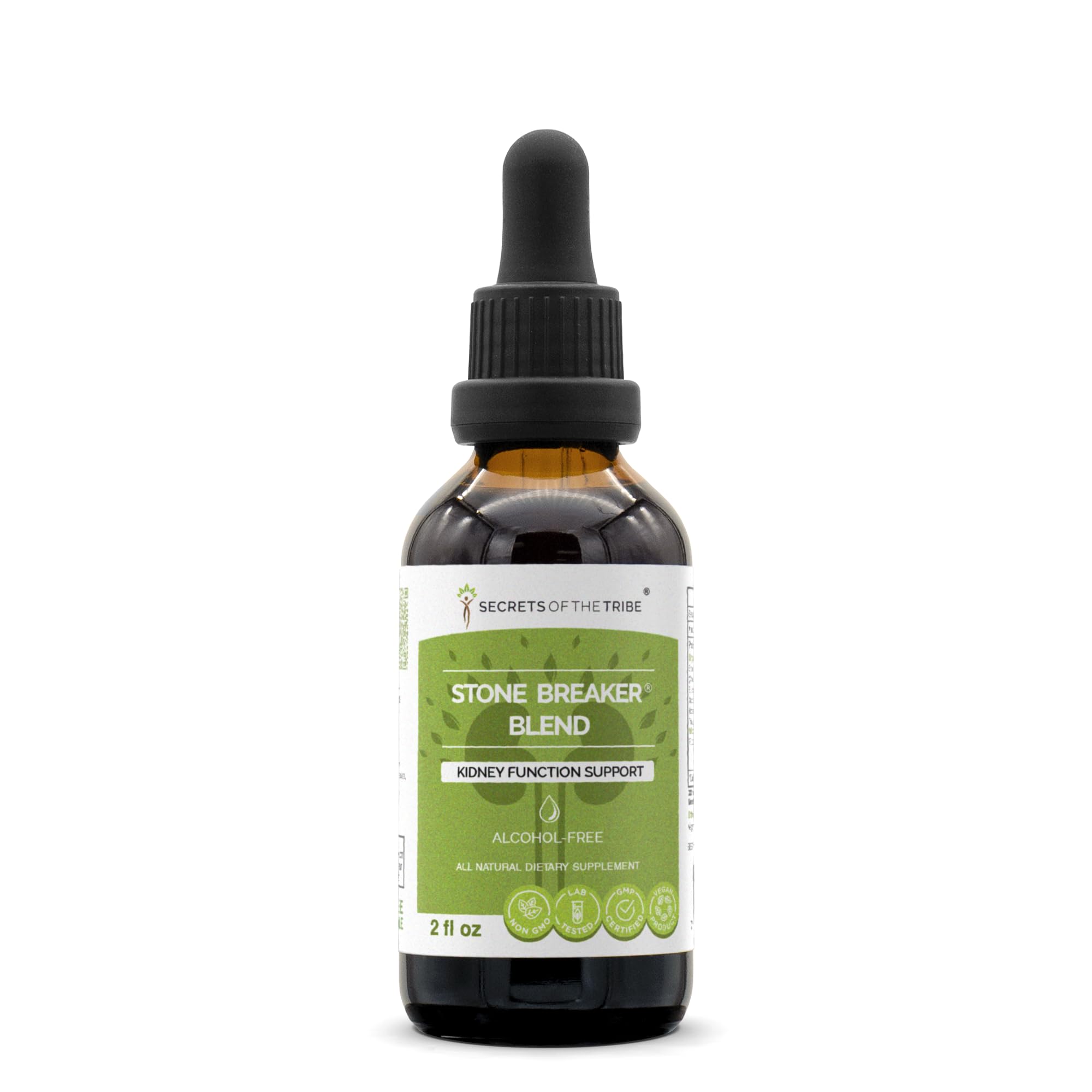 Secrets of the Tribe Suplemento fitoterápico em tintura glicerinada sem álcool de quebra-pedra, bardana, iúca, vara-de-ouro, cavalinha e tribulus, 60 mL