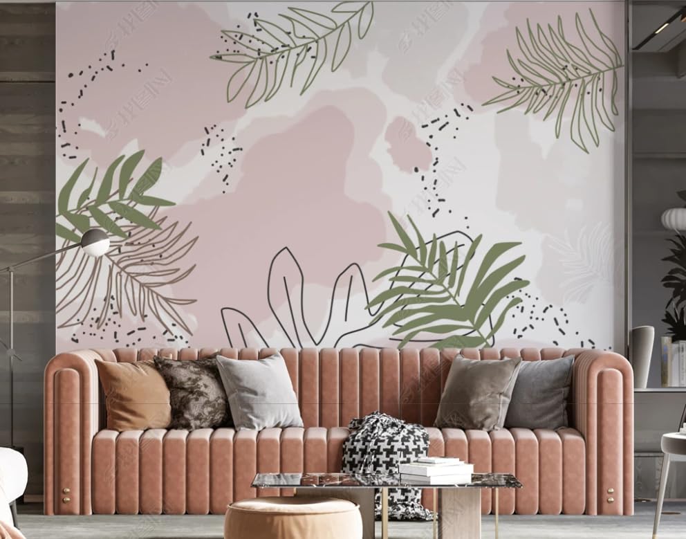 Papier peint intissé aquarelle de plantes tropicales 150x105 cm
