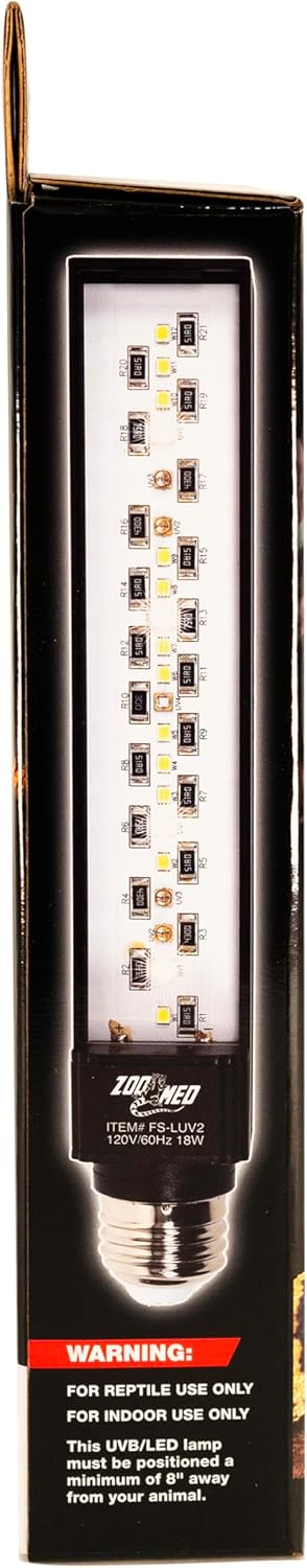 NEW Zoo Med Reptisun UVB/LED Light Bulb 18W