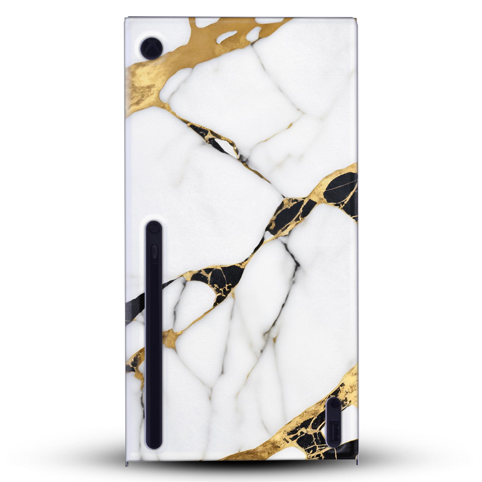 Head Case Designs WeiÃŸ, Gold Und Schwarz Marmor Spielekonsolen Wickeln kompatibel mit Xbox Series X