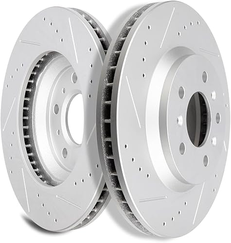 Miniatura 1071 de SCITOO Juego de 2 frenos de freno ranurados traseros para Chrysler Town & Country, 08-16 para Dodge Grand Caravan, 09-13 para Dodge Journey, 12-15