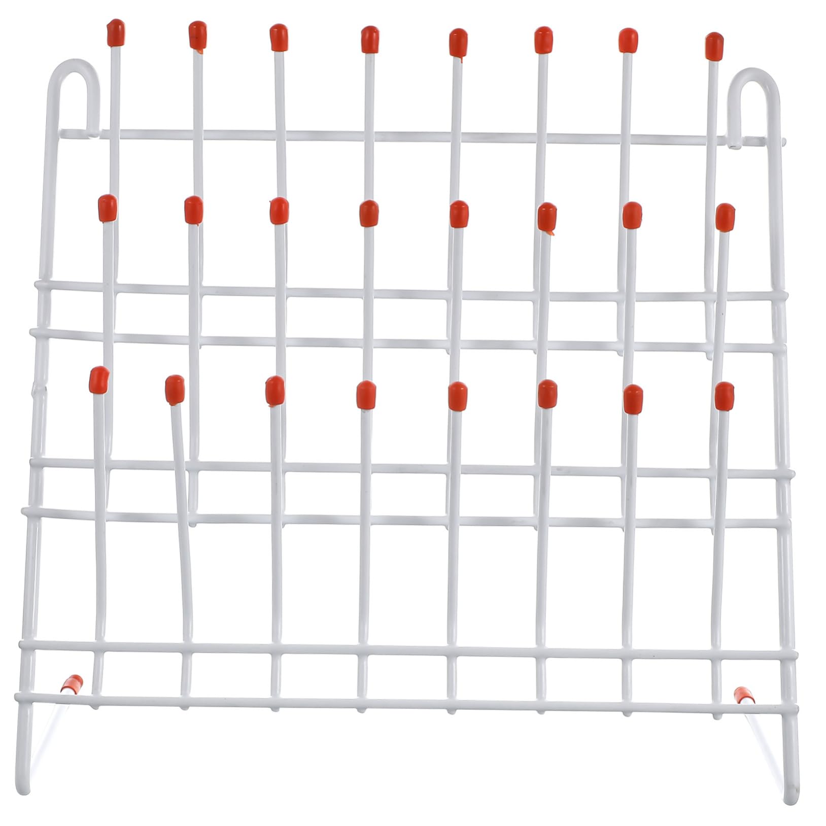 BELLIFFY Drip Rack Vial Rack Test Tube Vase Decorative Test Tube Stand Glassware Drying Rack Dish Tray Drying Rack Board Condiments Aquarium Water Bottle Useful Labs Drying Rack White Metal