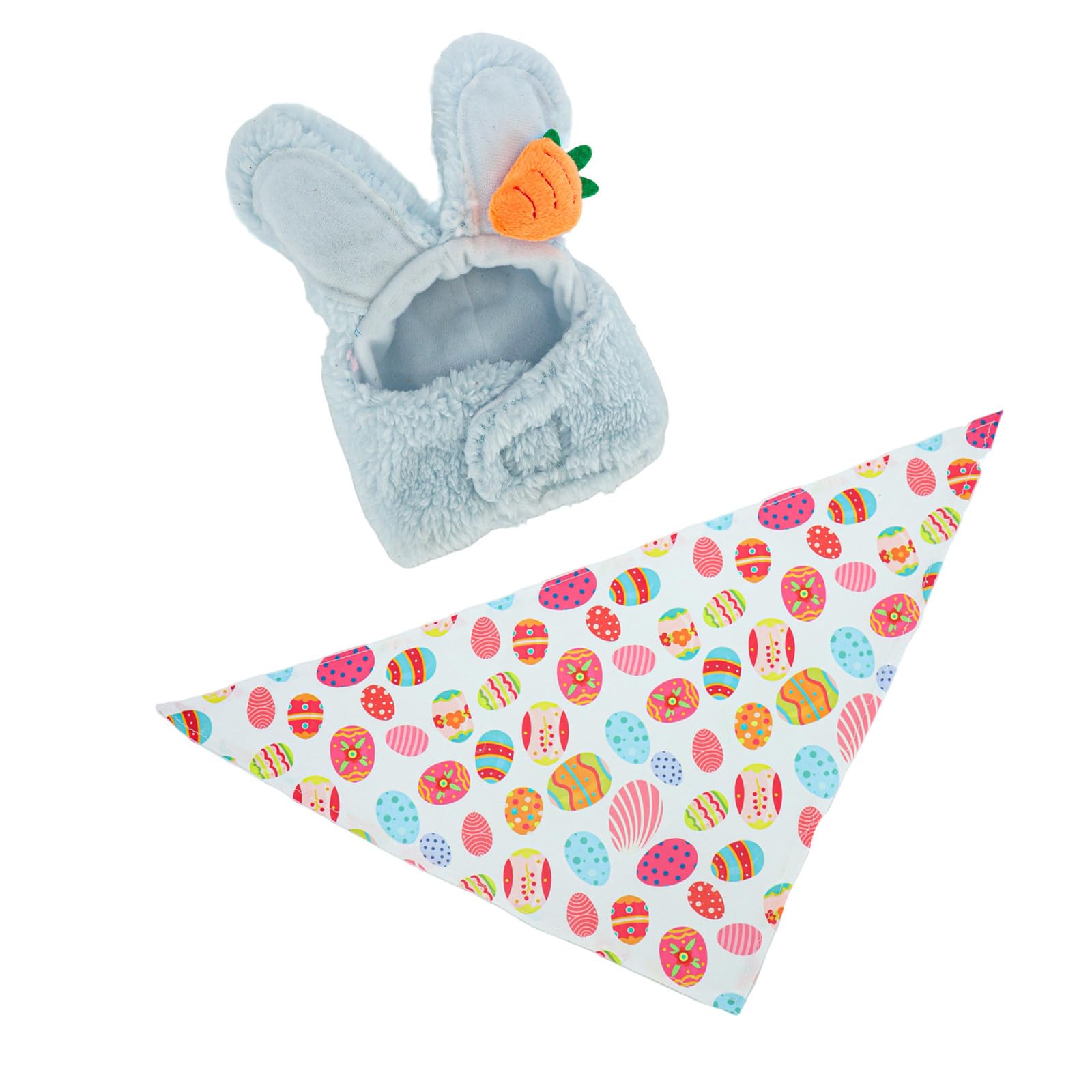 Hsioluted Plush Easter Geese Outfit Scarf Rabbits Hat Clothing for Porch Decoration and Holiday Festivities Porch Outfit