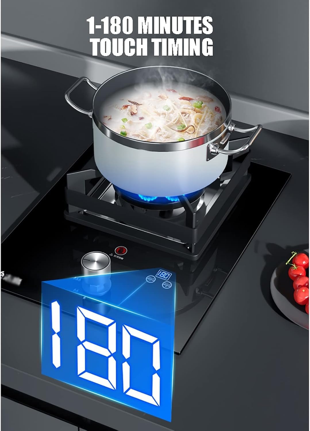 Płyta gazowa Płyta gazowa 33CM Wbudowana lub stołowa płyta gazowa, Płyta gazowa na gaz ziemny Płyta LPG(E(5.2kw),NG)