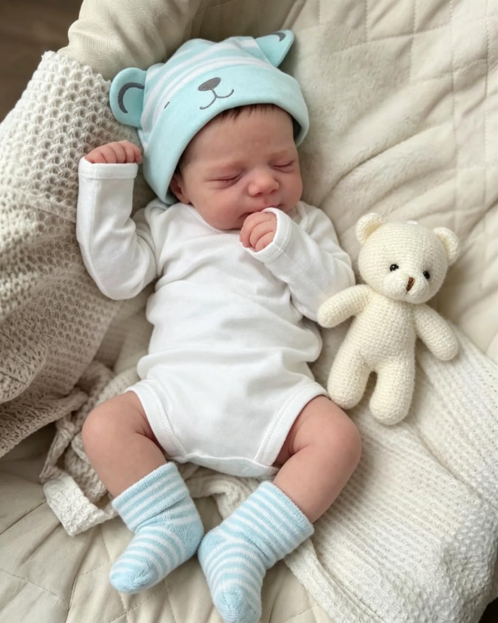 Reborn Lalka Baby 18 cali, realistyczna winylowa pełna sylwetka, 45 cm, niemowlęta dziewczynka, z korpusem z winylu, nadaje się do prania ręcznego, lalki Reborns, jak prawdziwe, prawdziwa