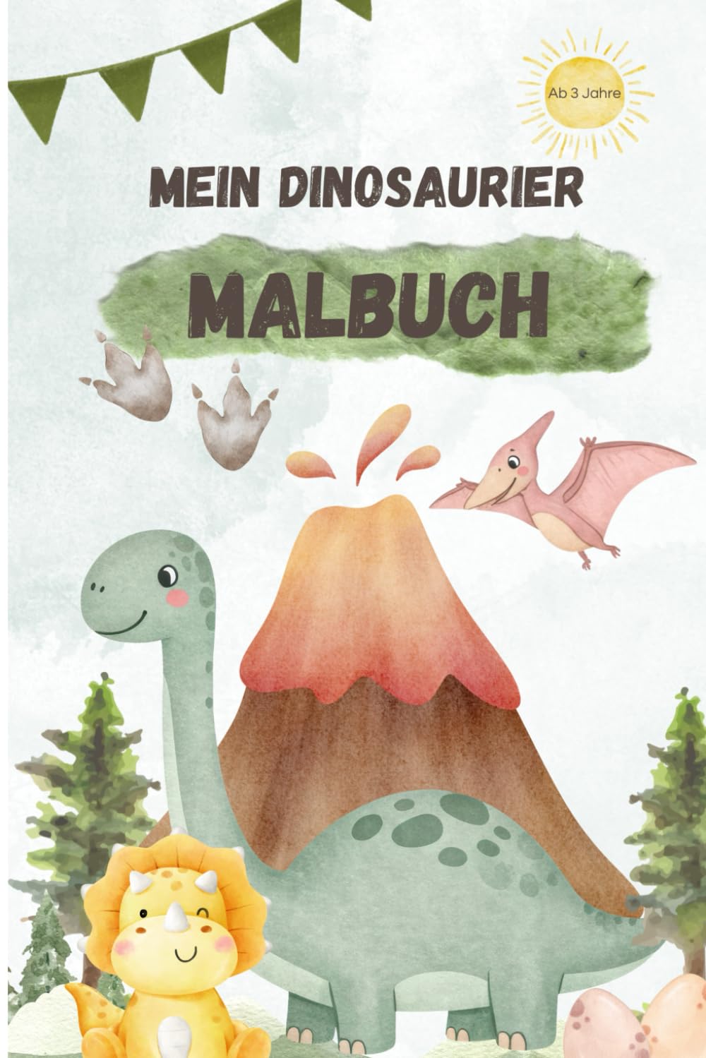 Mein Dinosaurier Malbuch