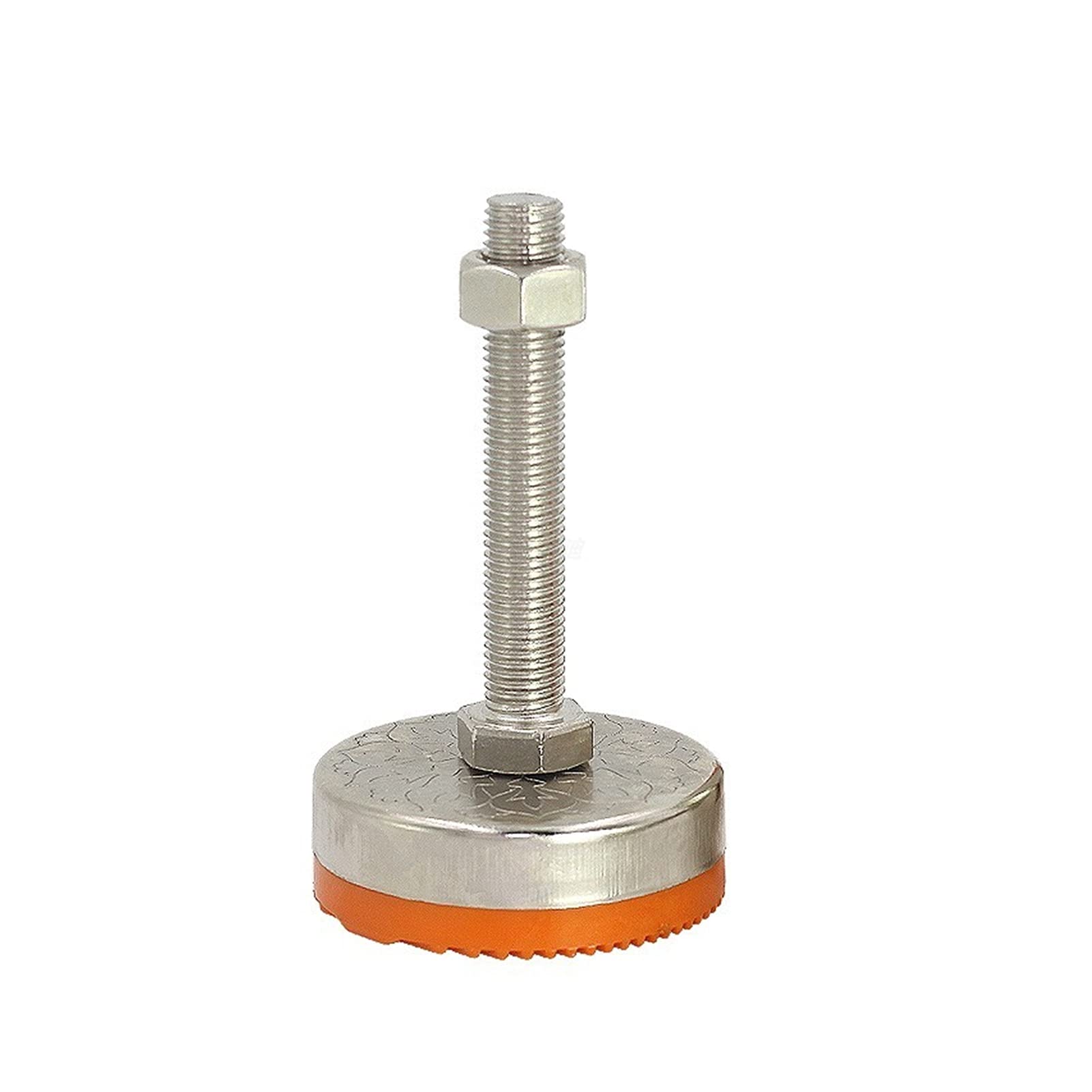 BREAKA Nivellierfüße, 4 Stück Beinglätter M14, M18-Gewinde sind geeignet for Werkbänke, Schränke, schwere Anwendungen, orangefarbene Nylon-Edelstahl-Möbelbeine (Size : D90 M18*100)