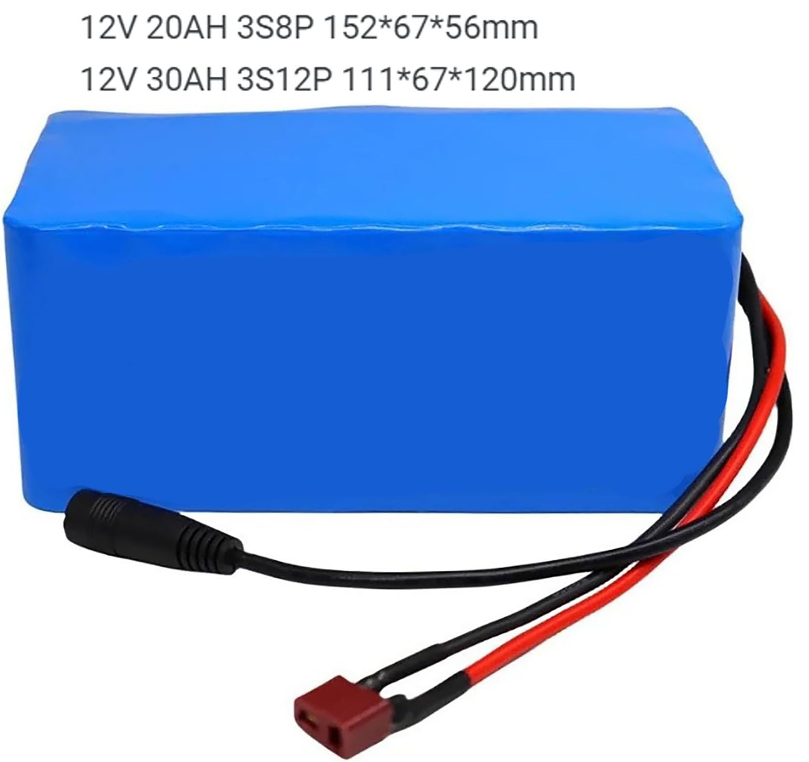 12V 20Ah 30Ah E-Bike Batería De Litio,12V 20Ah 30Ah Ebike Batería PVC Impermeable Batería De Alta Potencia con Cargador para Motores 100W 200W 350W 500W con Enchufe Xt60 /T