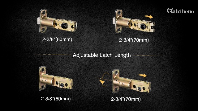 Calzibeno Front Door Lock Set, Brushed Nickel Front Door Handle