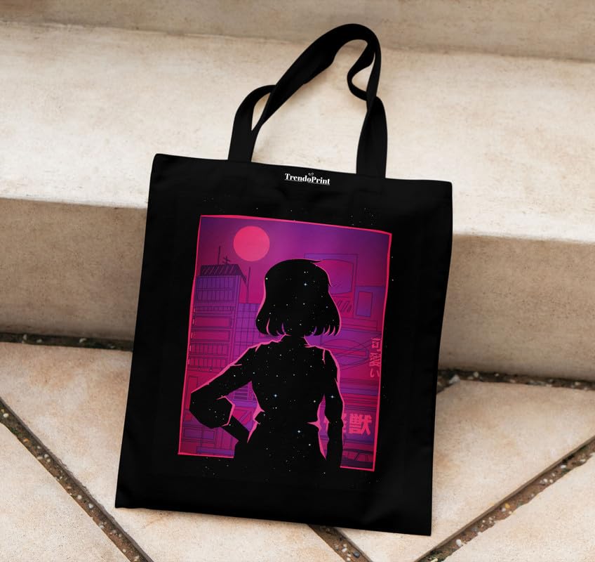 Image of TrendoPrint Reusable Shopping Bag Canvas Tote Bag for Grocery, College, Office & Shoulder Handbag Travel Bag for Men and Women (14x16 inches)