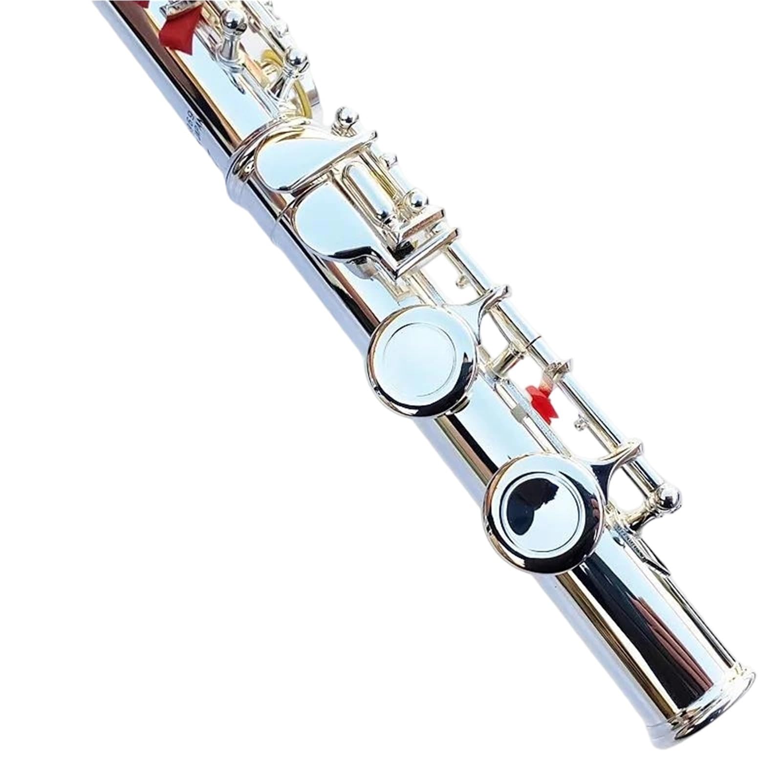 Classic Flet Poprzeczny YF-471 16 Otworów Z Kluczem E YF-271 Posrebrzany C Biała Miedź Flet Poprzeczny Instrumenty Muzyczne(YFL-471)