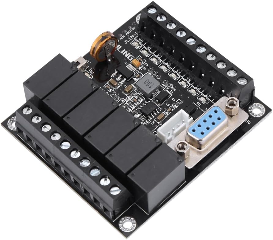 PLC Industrial Programmable Control Board FX1N-14MR Relay Controller Module,PLC Control Programmable Logic Controller, for Industrial Automation Control