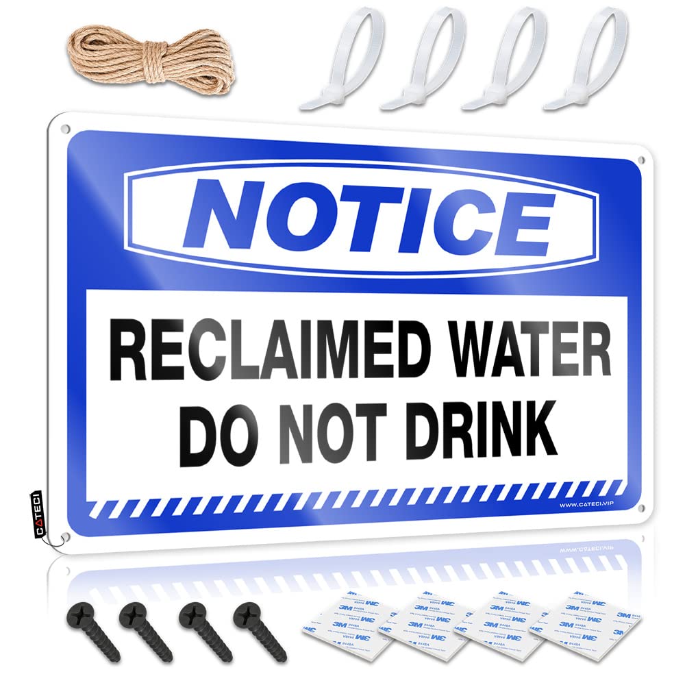 ZTBBDNQHA Tin Wall Decor Notice Reclaimed Water Do Not Drink Tin Sign Man Cave Bar Whiskey Signs For Home Bar(30X40CM)