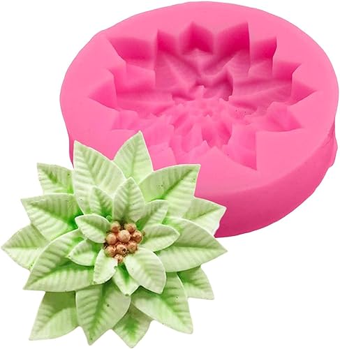 Miniatura 9 de Moldes de silicona de hoja de acebo 3D molde de fundición de escultura de flor de fruta molde de resina epoxi para manualidades jabón fabricación de