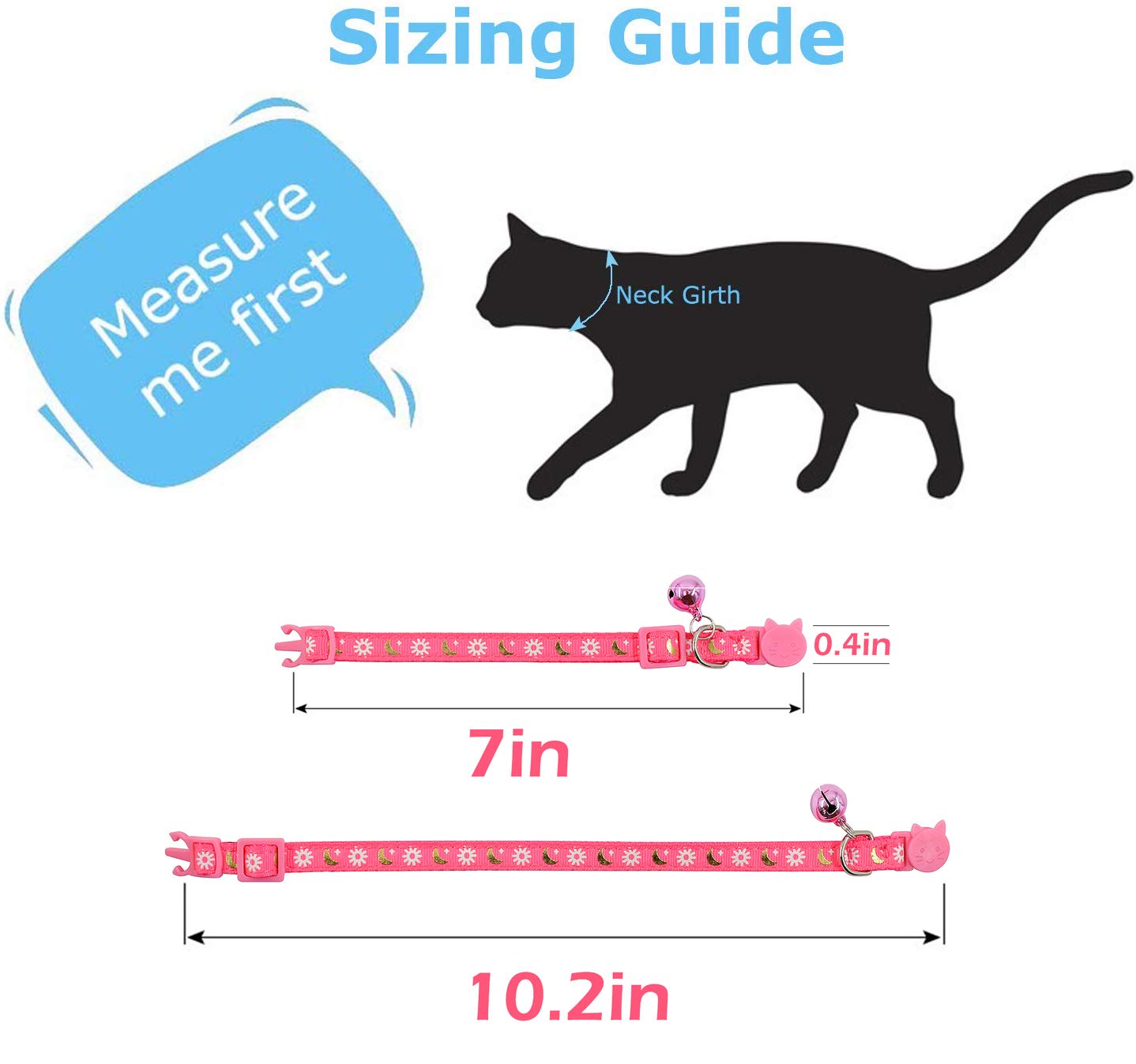Süßes Katzenhalsband Mit Glöckchen – Verstellbar, Sicher & Mit Krallen-Muster – 2er-Pack In Lila Für Kleine Katzen