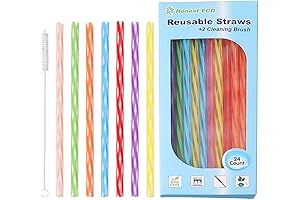 Elevate your child's drinkware with the Reusable Kids Straw Kit: Reusable Stirrer...