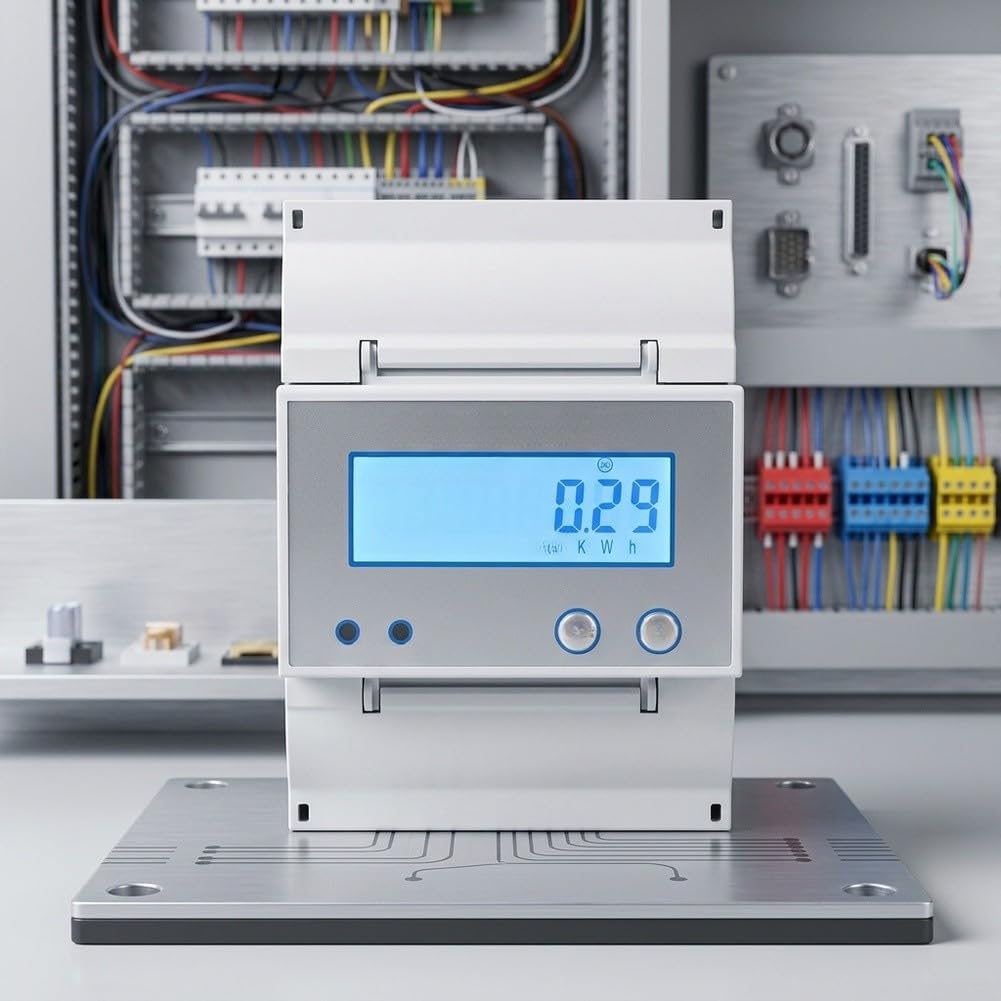 Contador digital LCD monofásico bidireccional RS485 | Precisión clase 1, medición bidireccional, comunicación RS485, para sistemas solares y almacenamiento de baterías