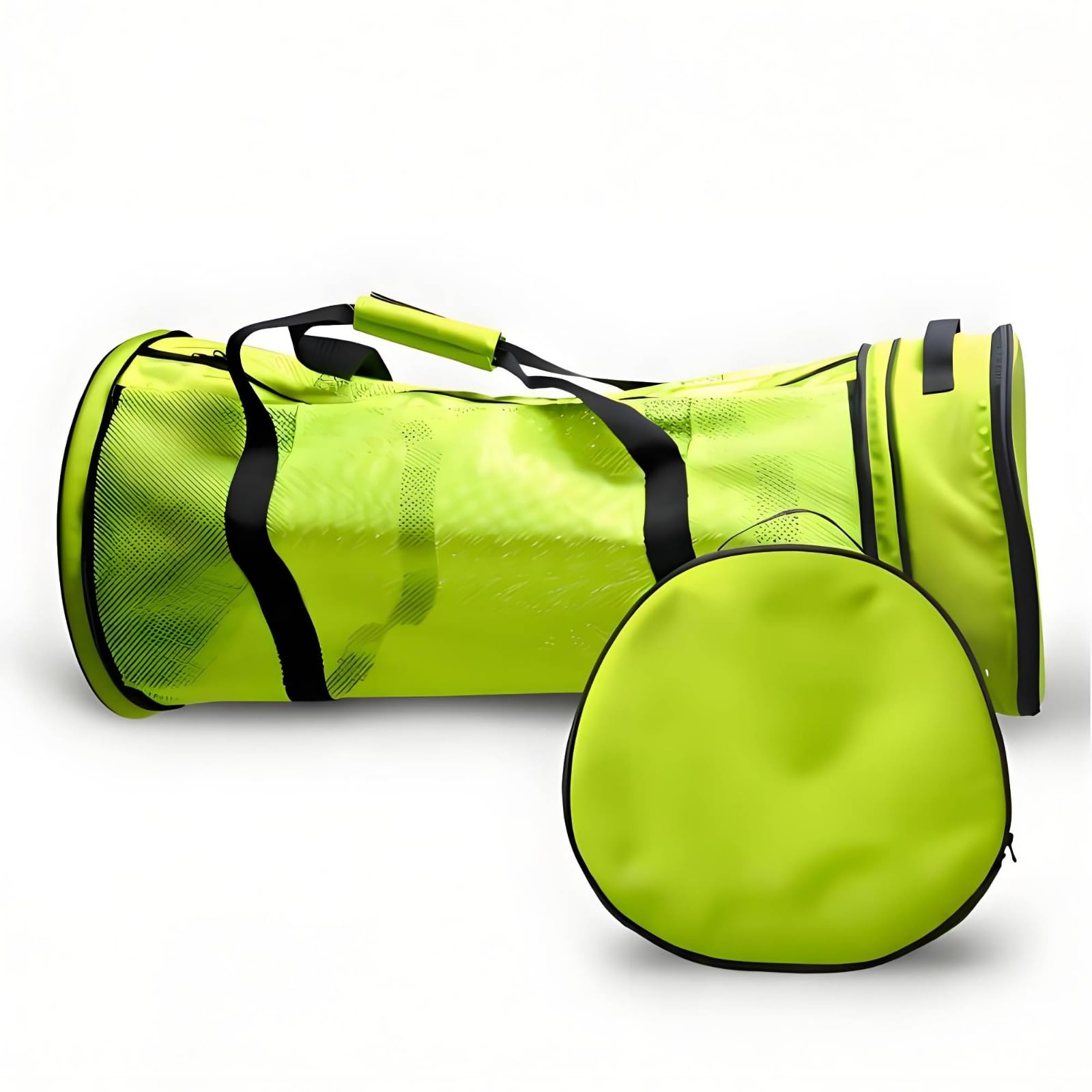 Mochila Impermeable Mochila Bolsa Mochilero Equipaje Bolsa Estanca con Asa y Estructura Reforzada Protección contra Salpicaduras Adecuada para, Verde, Verde Fluorescente