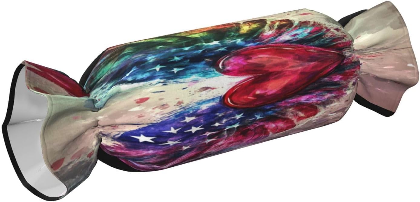 Dreamy Love Angel Wings Cylindrical Pillow-Premium Bed Pillows, Side Sleeper Neck Support, Decorative Candy Design, Soft and Durable