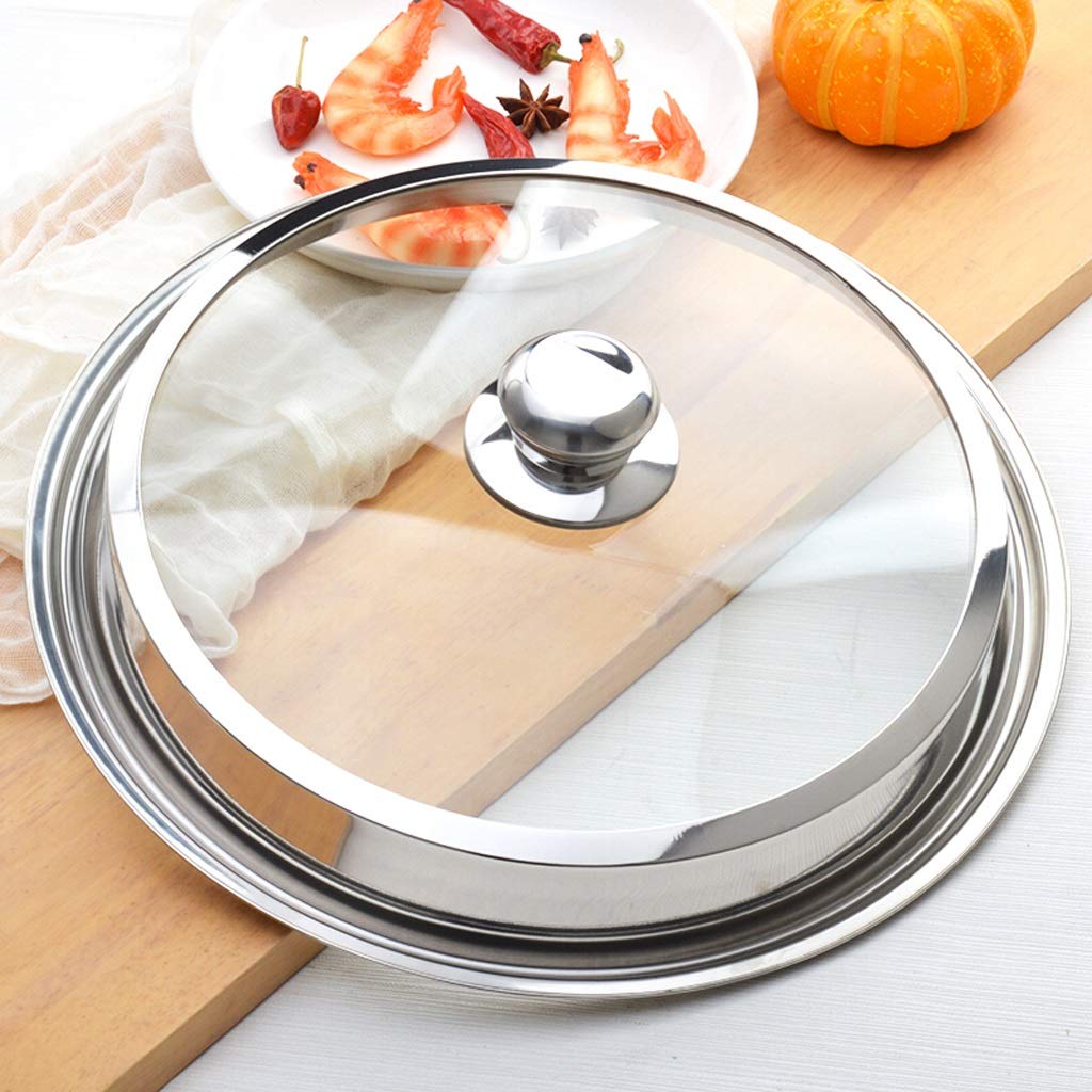Coperchi per padelle Coperchio per pentole Acciaio Inossidabile Vetro Coperchio Universale Coperchio per pentole a Cupola visibile con sfiato del Vapore Accessori per pentole da Cucina