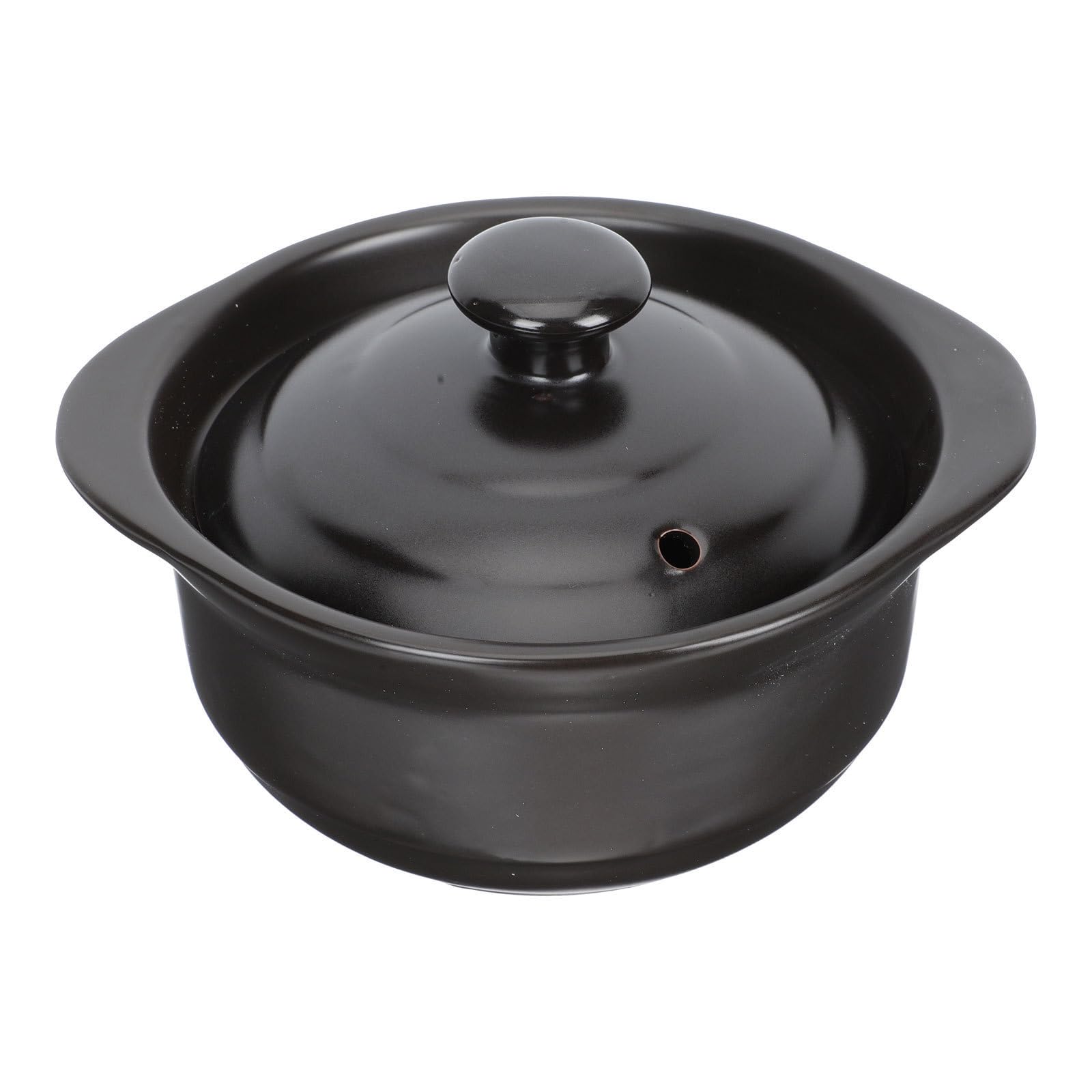Casserole en céramique noire 1l multifonction pour soupe et ragoût d'hôtel