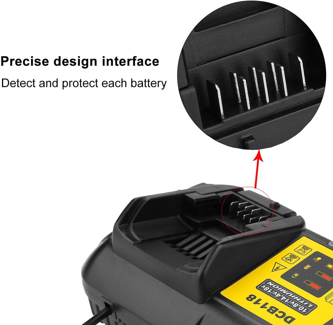 DCB118 20V Compatible with DWT Battery Charger, WaxPar DCB118 Fast Charger Compatible with DWT 12V 18V 20V MAX DCB205 DCB206 DCB127 DCB204 Lithium-Ion Replace DCB101 DCB102 DCB112 DCB115