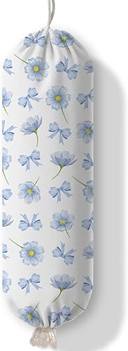 Miniatura 15 de Dispensador de bolsas de plástico, organizador de bolsas de plástico para comestibles y soporte de pared para bolsas de basura de papel,