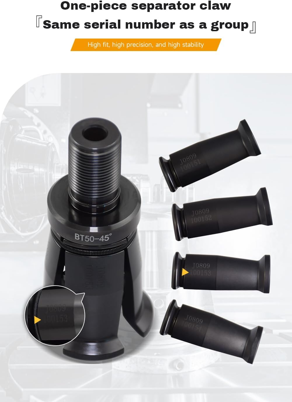 OT-HSK100-K External Thread Spindle Pull Claw HSK100 Type K robust alloy steel wear resistant for CNC Milling Machine