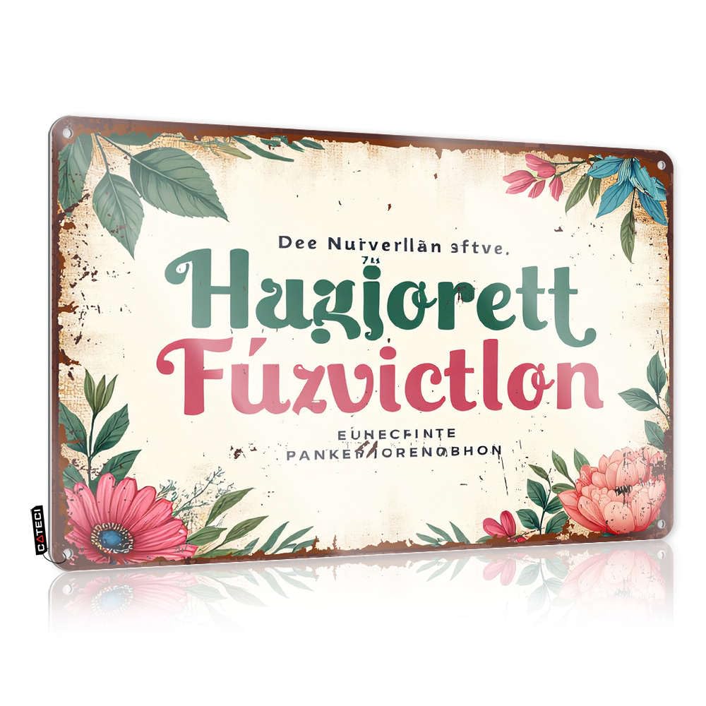 Fzfn Men's Colour Matal Sign Office Accessories For Ready To Hang - Floral Elegance: A Touch Of Nature's Beauty Sweet For Bedroom(30X40cm)