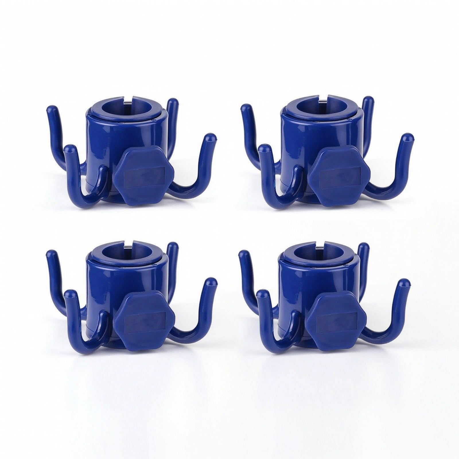 4 Pieces 4-Hook Umbrella Simple Installation to Install Accessory Adjustable for Beachgoers, Campers, Beach, Patio, Camping Blue 4-Pack-image-17