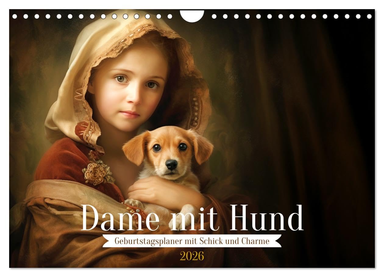 Lady with dog UK-Version (Wall Calendar 2026 DIN A4 Landscape), CALVENDO 12 Month Wall Calendar — image 1
