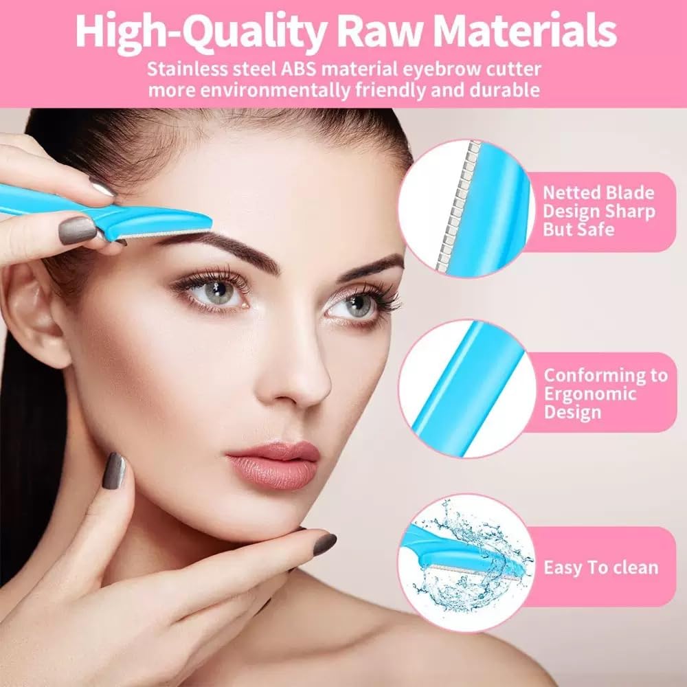 ?66PCS Eyebrow Razor Multipurpose Exfoliating Dermaplaning Tool for Face Facial and Eyebrow Shaper with Precision Cover for Women Men Easy to Use (66PCS)