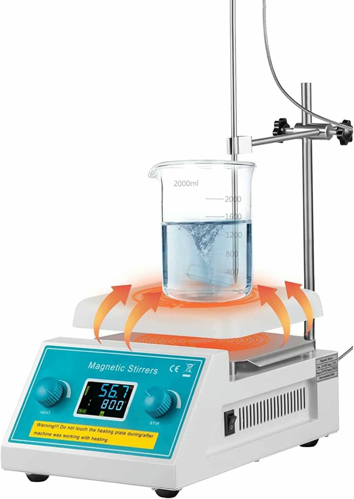 Magnetischer Labor Agitator Ollafactor Olla, Wasser Badezimmer Und Öl Badezimmer Flüssigkeit Digitaler Magnetmixer, 2L Heißer Plattengetränk Gemischt Gemischt