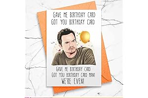 Funny Nick 'We Are Even!' Birthday Card