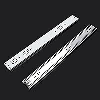 Vista 7 de Knobonly - Corredera extensible de soporte lateral completo para abrir 3 cajones plegables, suave, cierre automático