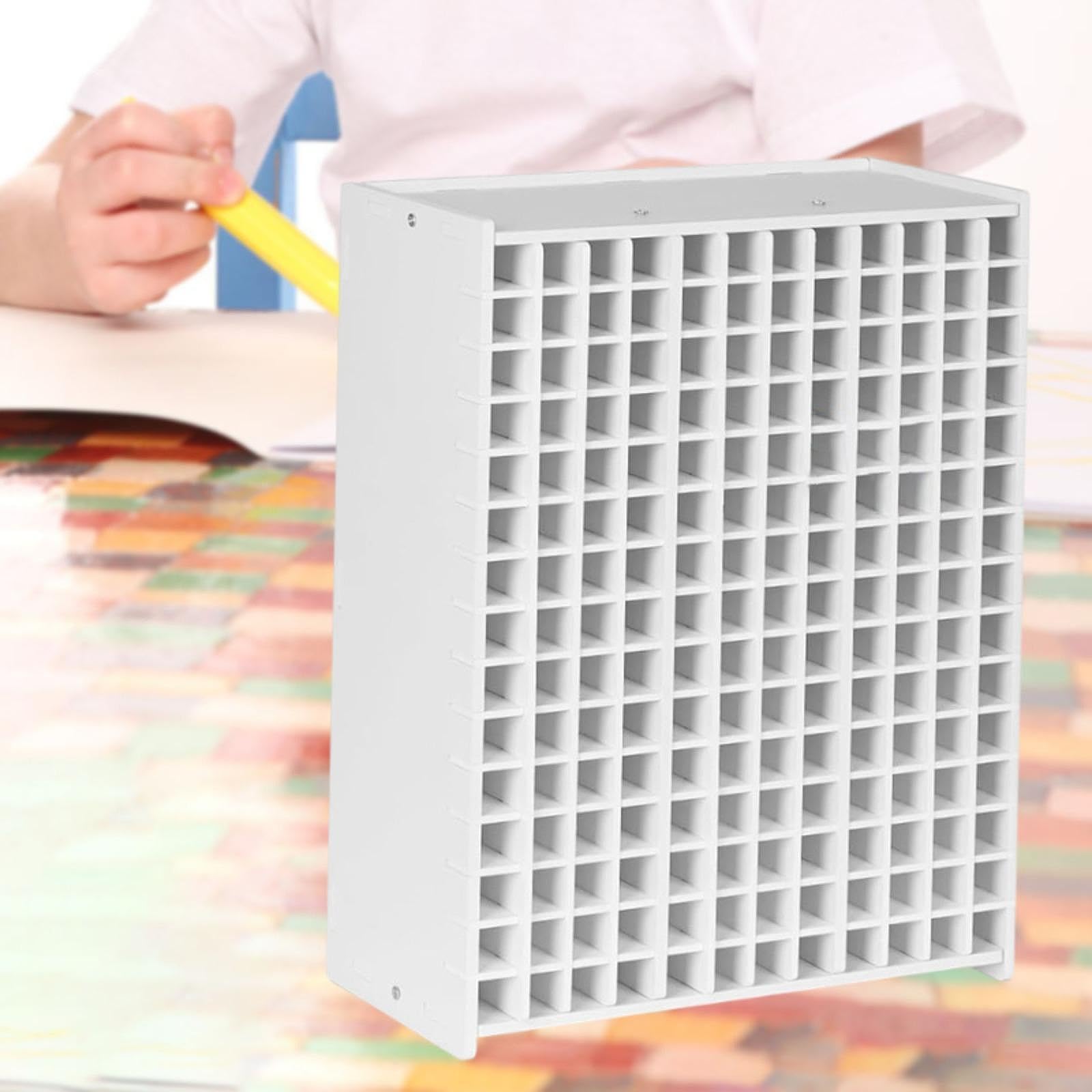 Stifthalter Schreibtisch Zeichenutensilienhalter Pinselorganisation Mehrfachständer PVC Material Zur Aufbewahrung für Lehrer Schüler Bastelraum, 180löcher 27x13x35cm
