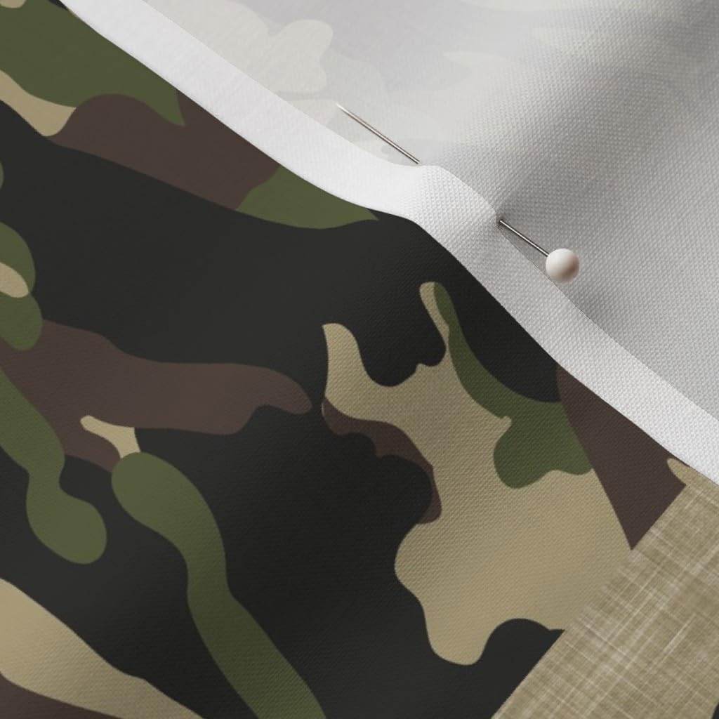 Spoonflower Fabric - Little Man Deer Woodland Wholecloth Camouflage Boy Hunting Nursery Printed on Petal Signature Cotton Fabric by The Yard - Sewing Quilting Apparel Crafts Decor