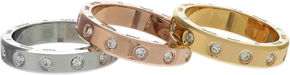 Amazon.com: kate spade new york Set in Stone Ring Set, Clear