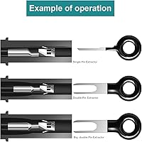 Vista 6 de MENKEY Kit de herramientas de extracción de terminales para automóvil, 39 piezas de conectores de cable, juego de herramientas extractoras de llaves