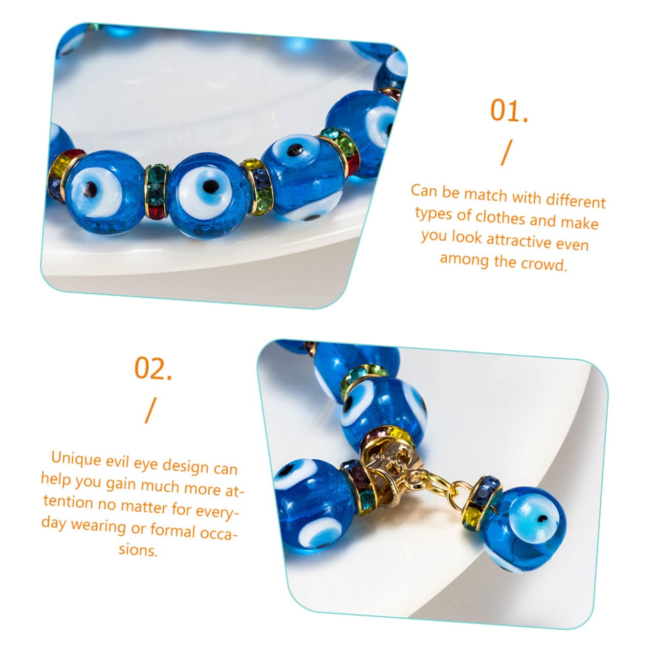 GALPADA 4piezas De Para Mujer Joyería De Pulsera Turca Cristales De Accesorio De Moda Para Especiales y Celebraciones
