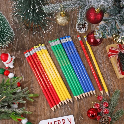 Lápices Navideños Whaline 60 pzas con Borradores miniatura 3