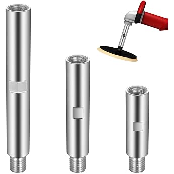 Pack of 3 Angle Grinder Extension Rod M14 Extension Shaft M14 Adapter Rod Extension for Polishing Machine Extension Angle Grinder Accessories Rotation Extension Shaft 75/100/140 mm