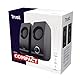 Trust Remo 2.0 PC Lautsprecher Boxen 16 W (8 W RMS), 3,5 mm Audioanschluss, Stromversorgung über USB, Kompaktes Soundsystem, Stereo Lautsprecherset für Computer, Laptop – Schwarz