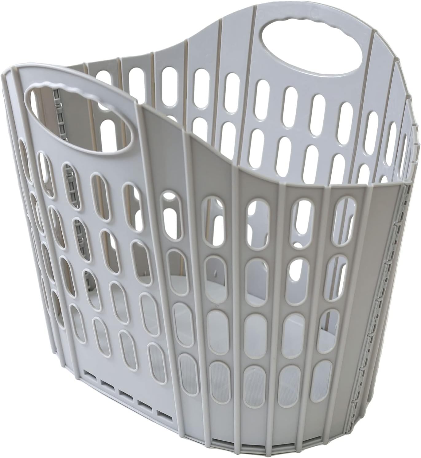 Amazon｜[折りたたみ式] Rocotto ランドリーバスケット 洗濯カゴ 折り畳み 収納 バスケット コンパクト 脱衣かご 丸型 スリム