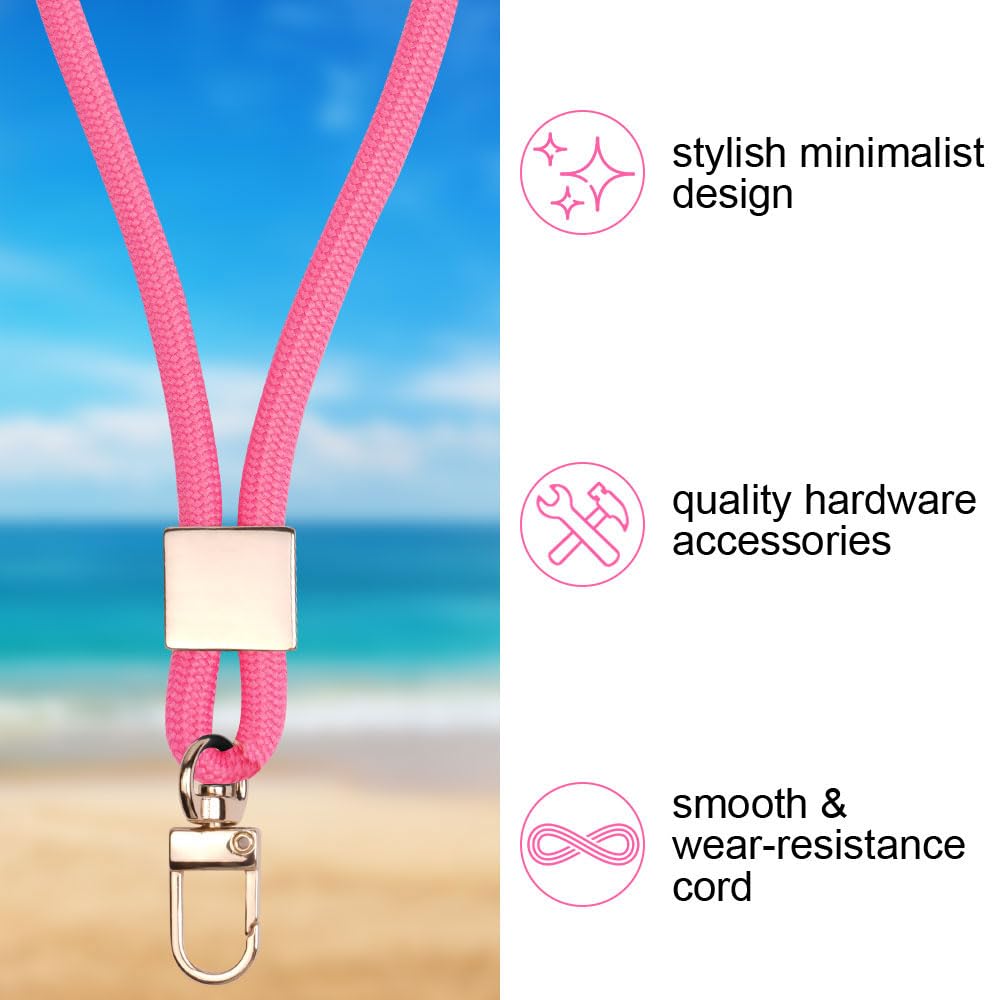 OTYMIOW Cordino Portabadge Da Collo - 100 Pezzi Blu, Laccio Regolabile Con Clip Per Ufficio E Eventi - Foto 8