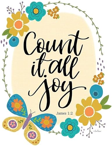 Posterazzi PDXLAR417LARGE Count It All Joy Lisa Larson - Póster impreso, 23.6 x 35.8 in, multicolor