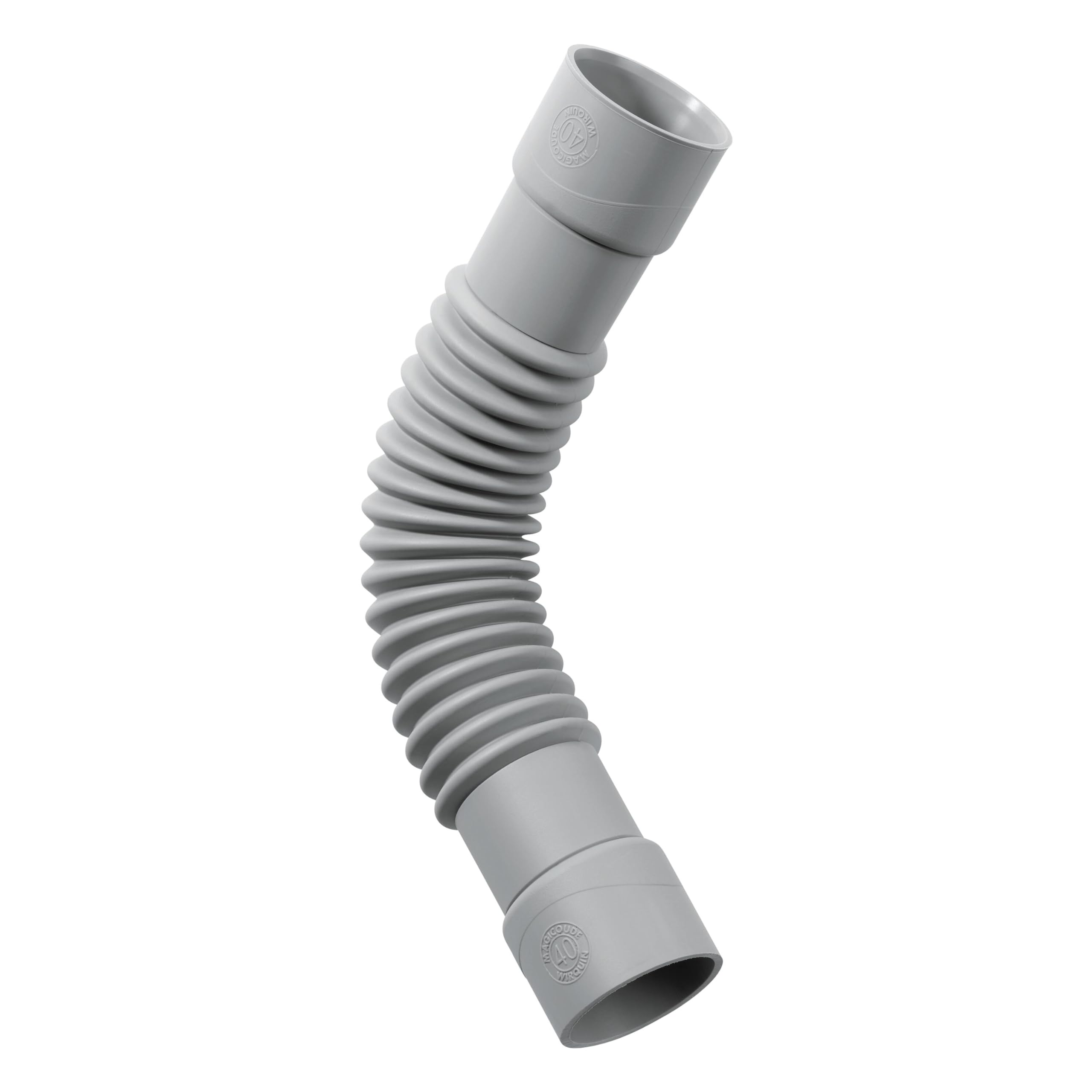 Wirquin 79010003 Raccord wc souple universel magicoude D50, à coller pour évacuation, gris