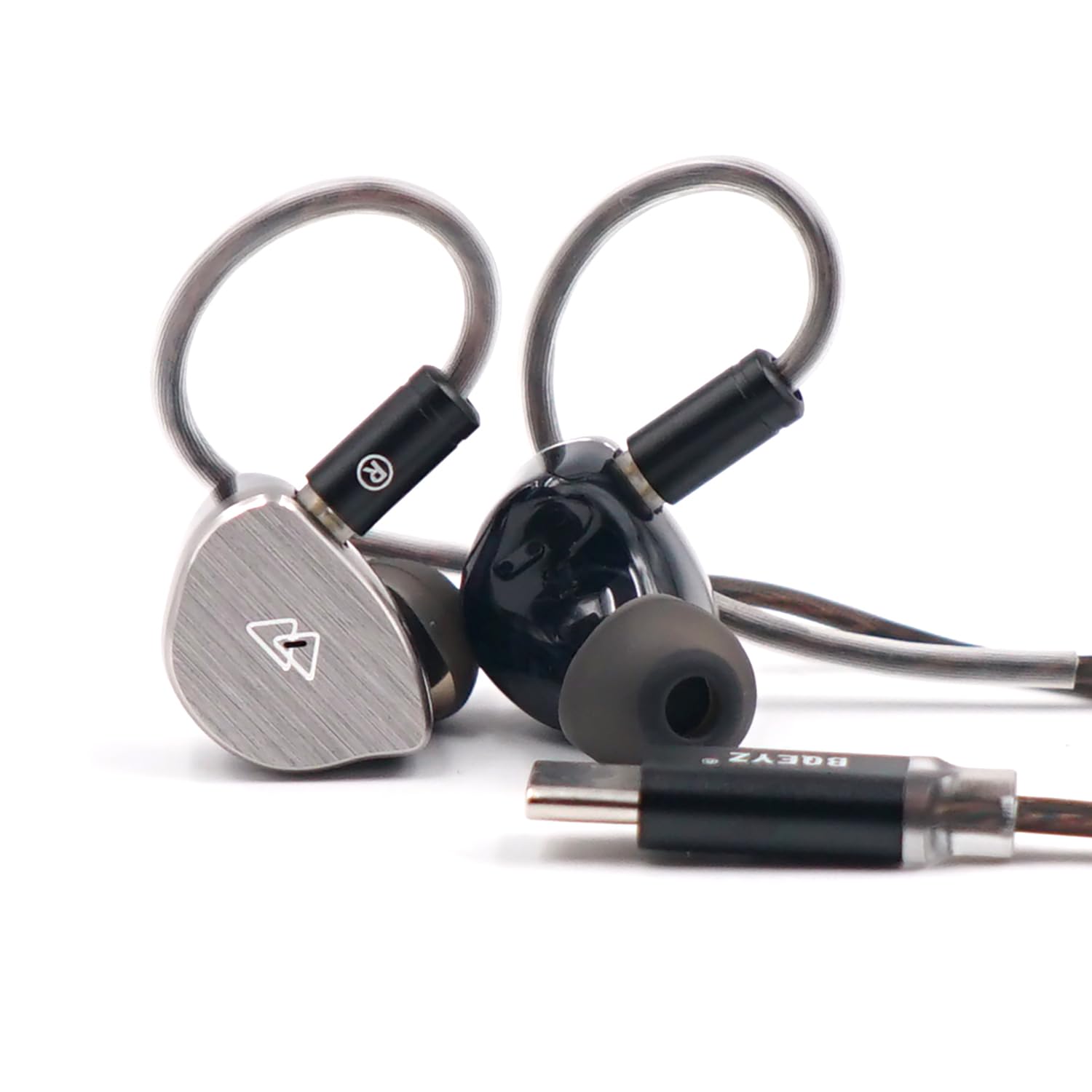 BQEYZ BQ10 12mm Dynamic In-Ear Wired Earphones, In-Ear Monitor, Gaming Earphones, Microphone with Remote Control, 0.14 inches (3.5 mm), Smartphone Compatible, Silver (Type C with Mic)-picture-19